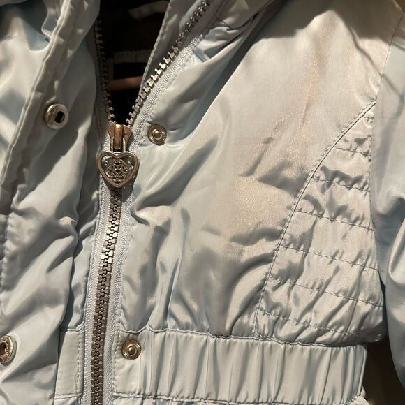 NWOT Jessica Simpson Baby Blue Pufder Jacket w/ Fauk Fur Hood Size 3T - Picture 13 of 13